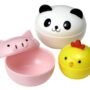 CuteZCute Mayo Cups for Bento Box Lunch, Mini, Panda, Chick and Pig