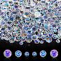 WILLBOND 600 Pieces Crystal Glass Beads for Jewelry Making Gemstone Faceted Rondelle Beads