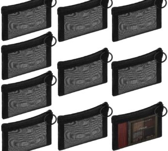 Frienda 10 Pcs Small Zipper Pouch Mini Cosmetic Bags Nylon Mesh Coin Purse Portable Cosmet