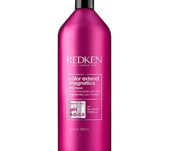Redken Color Extend Magnetics Shampoo | For Color-Treated Hair | Gently Cleanses & Protects Color | With Amino Acid | Sulfate-Free | 33.8 Fl Oz