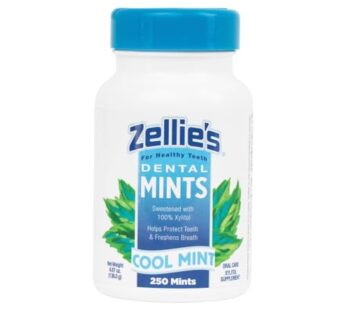 Zellie’s | 100% Xylitol Sugar Free Cool Mint Breath Mints | Non-GMO, Low-Calorie, Gluten Free, Vegan & Kosher Mints (250 Count – Pack of 1)