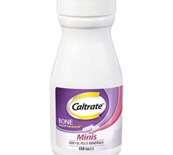 Caltrate 600+D3 Plus Minerals Mini Calcium & Vitamin D3 Supplement Mini Tablet, 600 mg, 150 Count (Pack of 3)