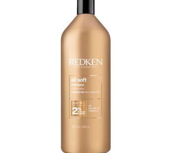 Redken All Soft Shampoo | Moisturizes and Deeply Hydrates| Softens, Smooths, and Adds Shine| Nourishing Shampoo for Dry Hair | Safe for Color-Treated Hair | With Argan Oil