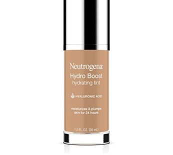 Neutrogena Hydro Boost Hydrating Tint with Hyaluronic Acid, Lightweight Water Gel Formula, Moisturizing, Oil-Free & Non-Comedogenic Liquid Foundation Makeup, 60 Natural Beige 1.0 fl. oz
