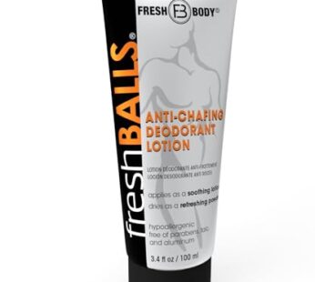 Fresh BALLS Deodorant For Men: Anti Chafing Ball Cream to Powder for Men?s Groin, Private Parts | Comfort Lotion is Aluminum-Free & Talc-Free, 3.4 oz
