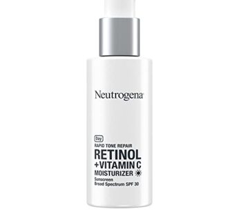 Neutrogena Rapid Tone Repair Retinol + Vitamin C Facial Moisturizer with Retinol, Vitamin C, Hyaluronic Acid & SPF 30 Sunscreen, Tone-Evening & Brightening Face Cream, 1 fl. oz