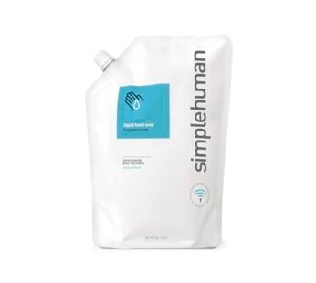 simplehuman Moisturizing Liquid Hand Soap Refill Pouch, 34 Fl Oz (Pack of 1), Fragrance Free, Count