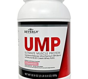Beverly International UMP Protein Powder, Strawberry. Unique Whey-Casein Ratio Builds Lean Muscle. Easy to Digest. No Bloat. (32.8 oz) 2lb .8 oz
