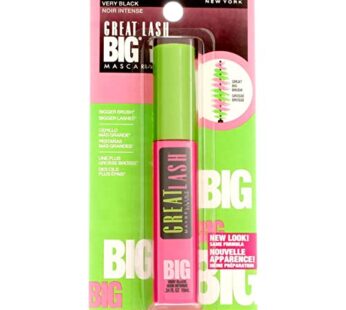 Maybelline Great Lash Big Washable Mascara, Very Black [131], 0.34 oz