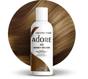 Adore Semi Permanent Hair Color – Vegan and Cruelty-Free Brown Hair Dye – 4 Fl Oz – 048 Honey Brown (Pack of 1)