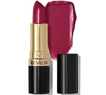 Revlon Lipstick, Super Lustrous Lipstick, Creamy Formula For Soft, Fuller-Looking Lips, Moisturized Feel in Berries, Bombshell Red (046) 0.15 oz