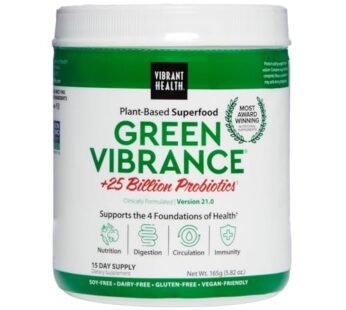 Vibrant Health, Green Vibrance, Vegan Superfood Powder, 15 Servings