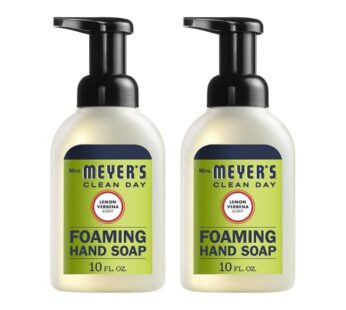 MRS. MEYER’S CLEAN DAY Foaming Hand Soap, Lemon Verbena Scent, 10 Fl oz (Pack of 2)