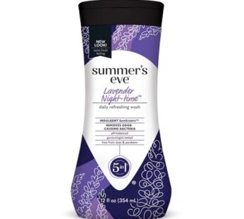 Summer’s Eve Lavender Night-time Daily Refreshing All Over Feminine Body Wash, Removes Odor, Feminine Wash pH Balanced, 12 fl oz