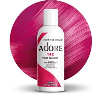 Adore Semi Permanent Hair Color – Vegan and Cruelty-Free Pink Hair Dye – 4 Fl Oz – 142 Pink Blush (Pack of 1)