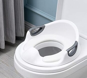 Potty Training Seat for Boys Girls Kids Toddlers Toilet Training Seat Potty Seat for Baby with Detachable Soft Cushion Sturdy Handle and Backrest