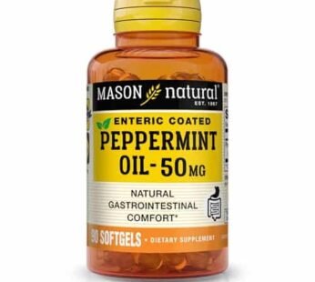 MASON NATURAL Peppermint Oil 50 mg Enteric Coated Supplement, 90 Day Supply of Gastrointestinal Support for Normally Functioning Bowel, Softgel Pills