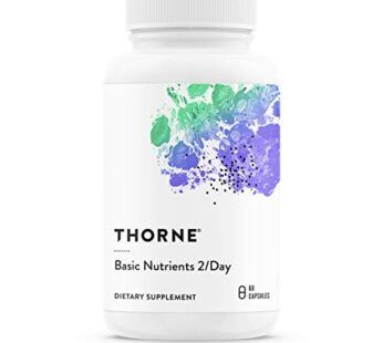 THORNE Basic Nutrients 2/Day – Comprehensive Daily Multivitamin with Optimal Bioavailability – Vitamin and Mineral Formula – Gluten-Free, Dairy-Free, Soy-Free – 60 Capsules – 30 Servings