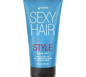 SexyHair Style Hard Up Hard Holding Gel, Extreme Hold | Non-Flaking Formula | All Hair Types, 5.1 Fl Oz