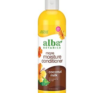 Alba Botanica More Moisture Conditioner, Coconut Milk, 12 Oz