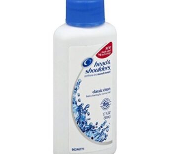 Head & Shoulders Classic Clean Dandruff Shampoo Travel Size 1.7z (4 Pack)