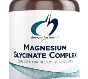 Designs for Health Magnesium Glycinate Complex – Chelated Magnesium Bisglycinate + High Absorption Magnesium Oxide for Heart Health, Immune Support & Bone Strength – Vegan (120 Capsules)