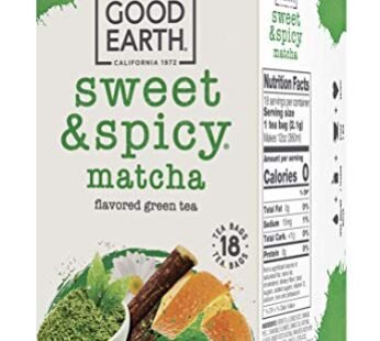 Good Earth Green Tea, Sweet and Spicy, Matcha Maker, 18 Count, Pack of 6