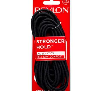Revlon Extra Long Black Hair Elastics, 16 Count