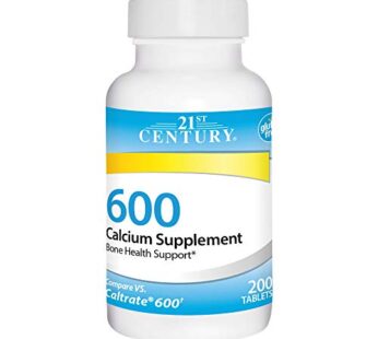 21st Century Calcium Supplement, 600 Mg, 200Count