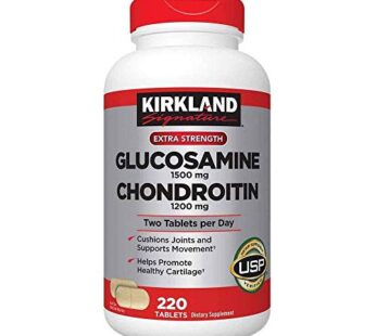 KIRKLAND Signature Extra Strength Glucosamine 1500 mg Chondroitin 1200 mg 220 Tablets
