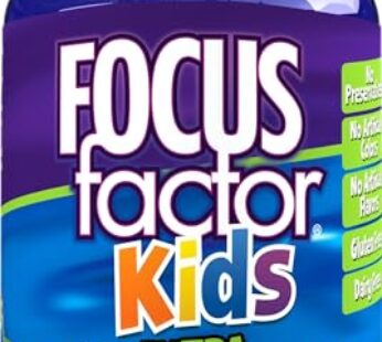 Focus Factor Kids Extra Strength Daily Chewable for Brain Health Support, 120 Count ? Vitamins – Quality Formula ? Gluten & Dairy Free Supplements for Children ? No Artificial Sweetener