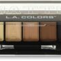 L.A. COLORS 5 Color Matte Eyeshadow, Brown Tweed, 0.25 Oz Powder