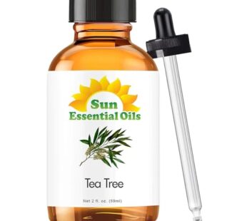 Sun Essential Oils 2oz – Tea Tree Essential Oil – 2 Fluid Ounces – Tea Tree Oil – Aromatherapy Oils