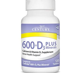 21st Century Calcium 600 Plus D Plus Minerals Caplets, 120Count (27498)