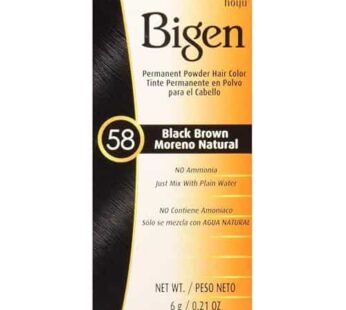 Bigen Powder Hair Color #58 Black Brown 0.21oz (3 Pack)