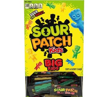 Sour Patch Kids Big Individually Wrapped Soft & Chewy Candy, 240 Count Box