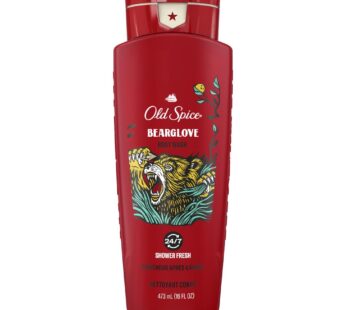 Old Spice Wild Bearglove Scent Body Wash for Men, Red 16 Oz, Packaging may vary Red