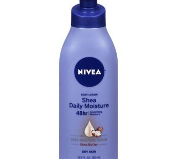 NIVEA Smooth Daily Moisture Body Lotion, Shea Butter 16.9 oz (Pack of 2)