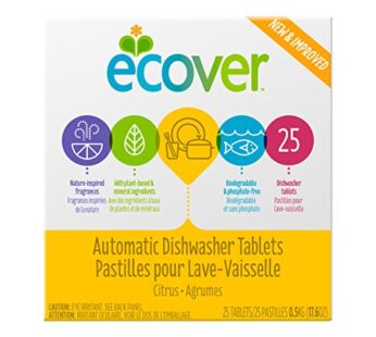 Ecover Automatic Dishwasher Soap Tablets, Citrus, 25 Count