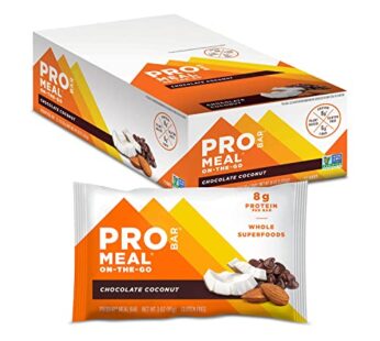 PROBAR – Meal Bar, Chocolate Coconut, Non-GMO, Gluten-Free, Healthy, Plant-Based Whole Food Ingredients, Natural Energy, 3 Ounce (Pack of 12)
