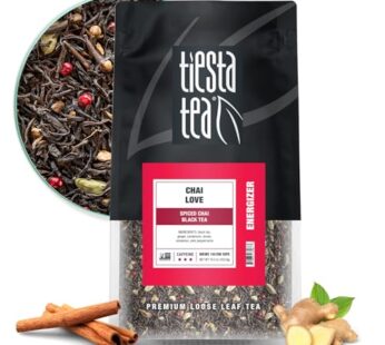 Tiesta Tea – Chai Love Tea | Spiced Chai Black Tea | Premium Loose Leaf Tea Blend | High Caffeinated Black Tea | Make Hot or Iced Tea & Brews Up to 200 Cups – 16 Ounce Resealable Bulk Pouch