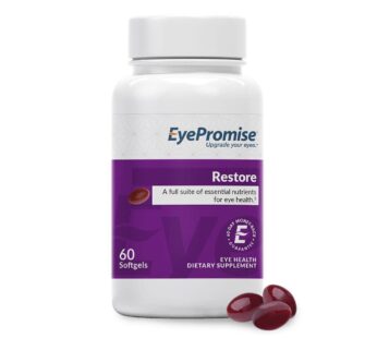 EyePromise Restore Supplement – 60 Softgel Capsules Containing Lutein, Vitamin C, Vitamin D, Vitamin E, Omega-3 Fish Oil, and Zeaxanthin – A Patented Complete Eye Health Formula