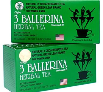 3 Ballerina Tea Extra Strength – 2 Pack (36 Tea Bags)