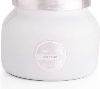Capri Blue Volcano Scented Candles – Luxury Candles for Home Scented with Tropical Fruit & Sugared Citrus – Soy Candle Wax Blend – Tropical Candle – Jar Candles – White Candle (8 oz)