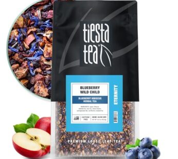 Tiesta Tea – Blueberry Wild Child | Blueberry Hibiscus Herbal Tea | Premium Loose Leaf Tea Blend | Non-Caffeinated Tea | Make Hot or Iced Tea & Brews Up to 200 Cups – 16 Ounce Resealable Bulk Pouch