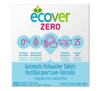 Ecover Automatic Dishwashing Tablets Zero, 25 Count, 17.6 Ounce