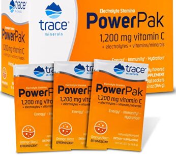 Electrolyte Stamina Power Pak Orange Blast Trace Minerals 0.17oz(4.8g) each 30 Packet.