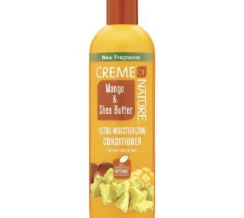 Conditioner with Mango & Shea Butter by Creme of Nature, Ultra Moisturizing for Dry Dehydrated Hair, 12 Fl Oz