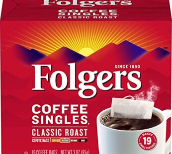 Folgers Coffee Singles Classic Roast-19 Coffee Bags