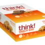 think! Protein Bars with Chicory Root for Fiber, Digestive Support, Gluten Free with Whey Protein Isolate, Salted Caramel, Snack Bars Without Artificial Sweeteners, 1.4 Oz (10 Count)